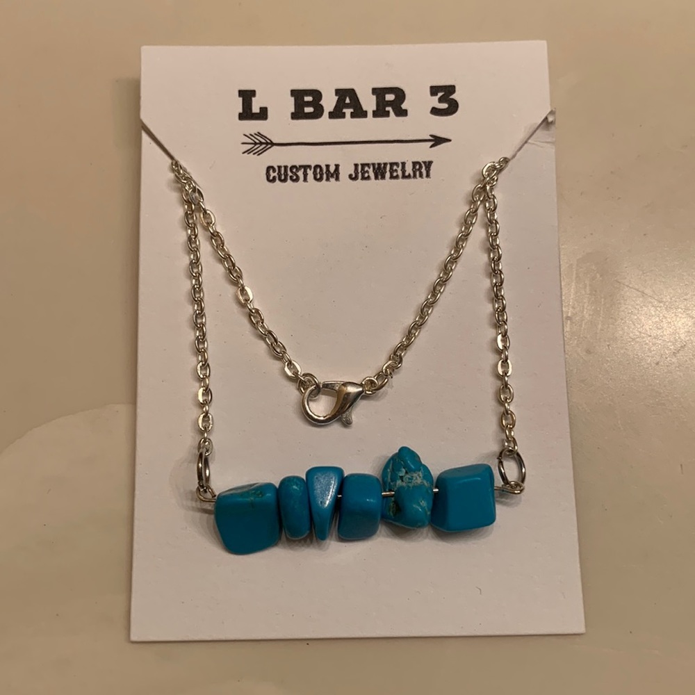 Turquoise stone necklace. Never been worn.